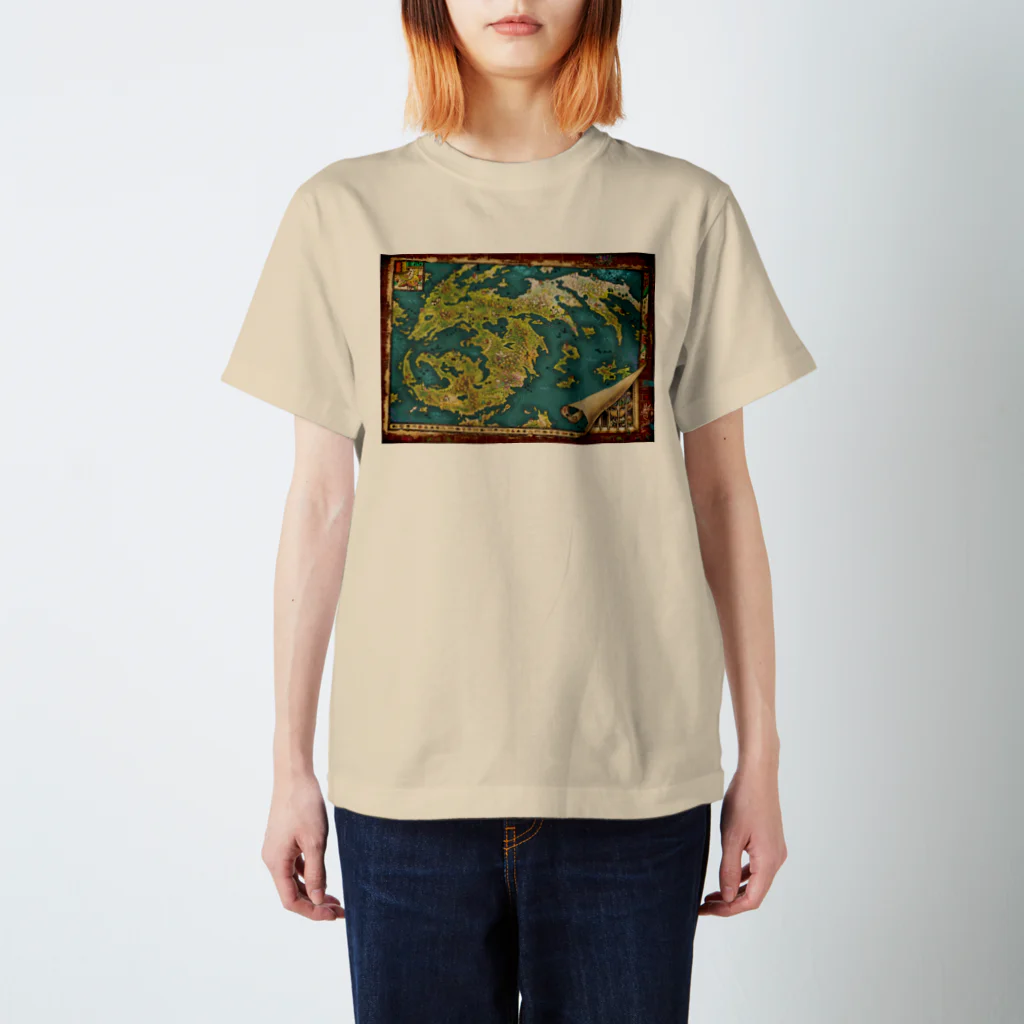 海の底のお店の竜鍵諸島マップ Regular Fit T-Shirt