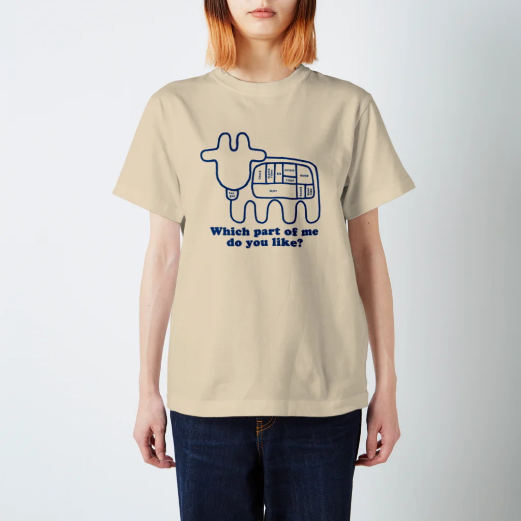 牛のTシャツ屋の私のどこが好き？（青） Regular Fit T-Shirt