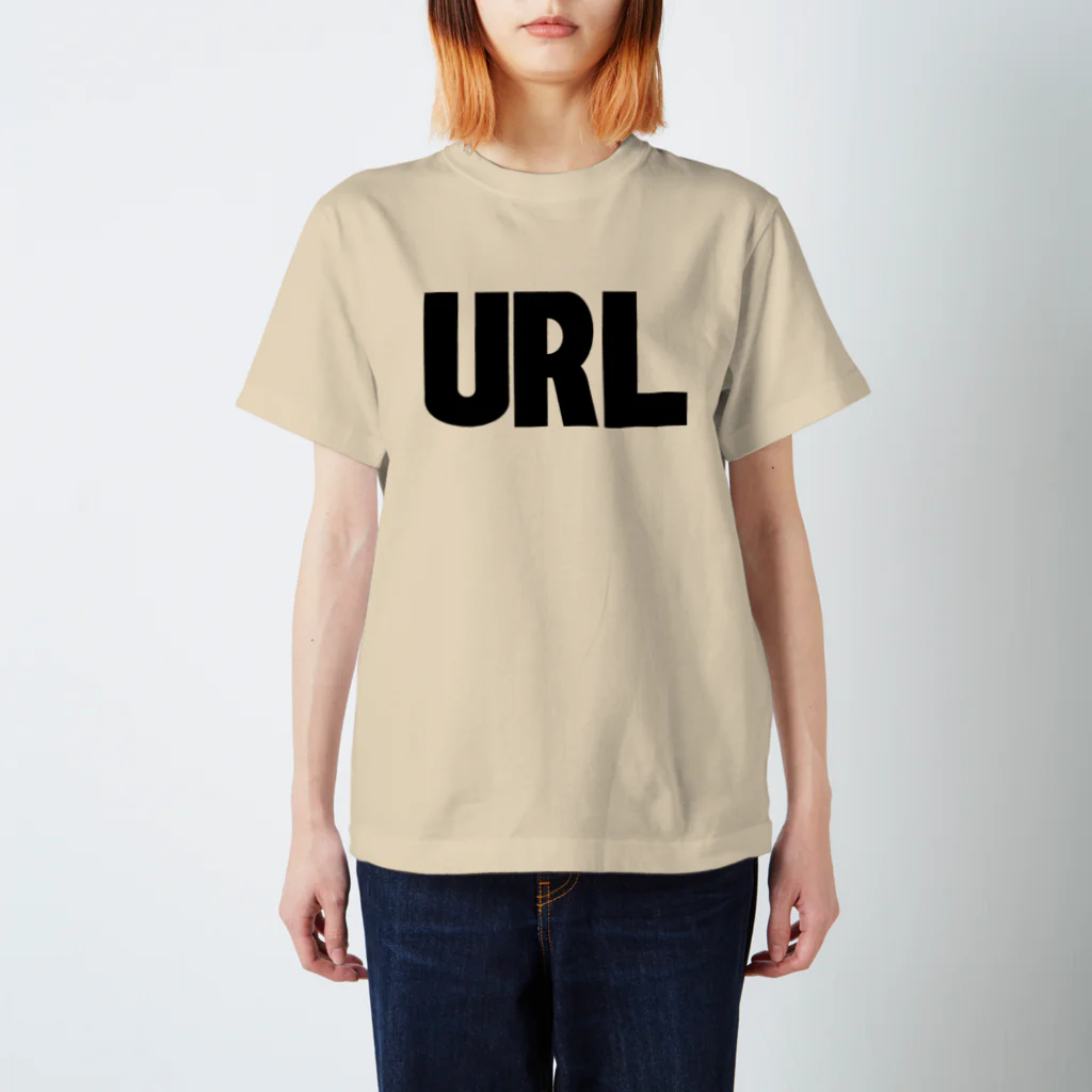 URLのURL黒-01 スタンダードTシャツ