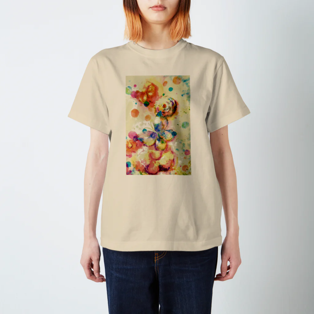 yuu_loveの花と蝶 スタンダードTシャツ