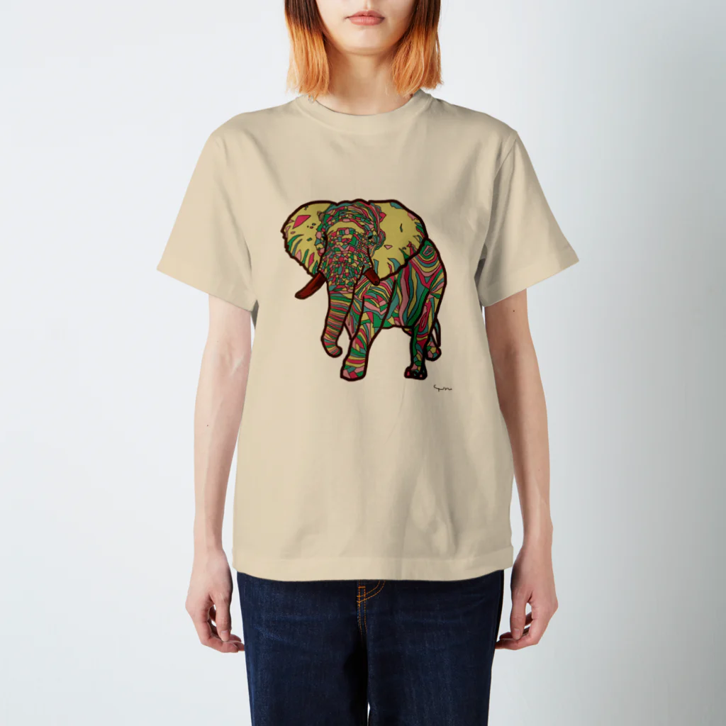 YTRのカラフルだゾウ スタンダードTシャツ