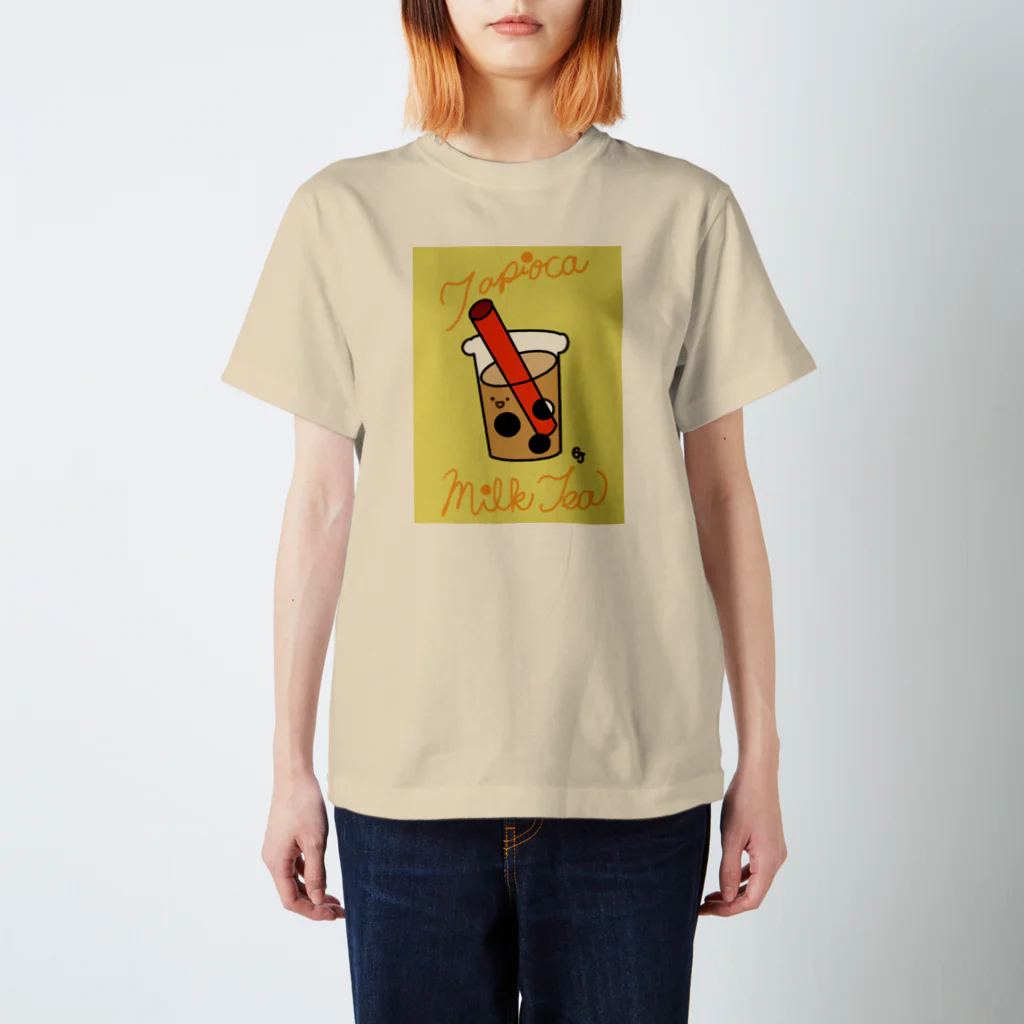 gajigajilandのタピオカミルクティー Regular Fit T-Shirt