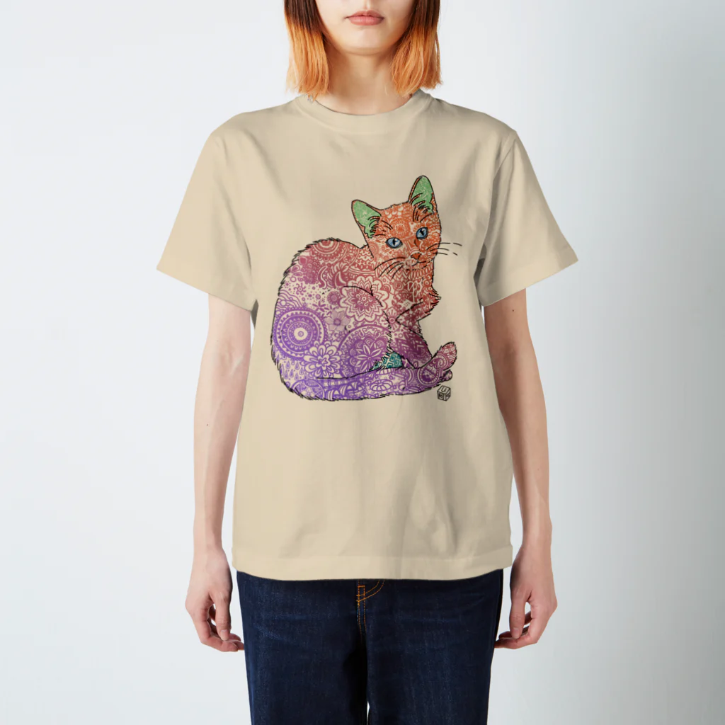 Cube屋のゼンタングルねこ② スタンダードTシャツ