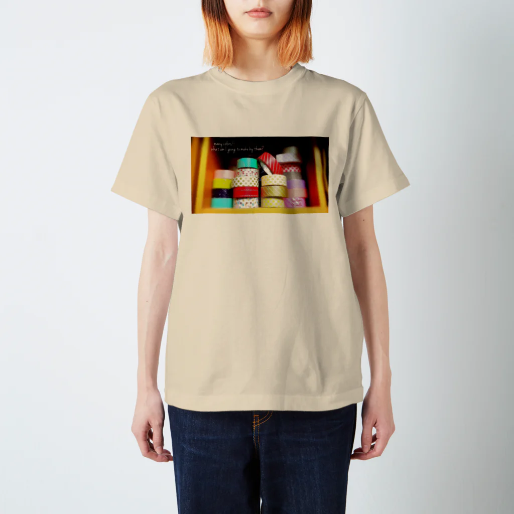 Estoy Feliz 　～ハッピーを毎日に～のphoto of daily : colorful tapes Regular Fit T-Shirt