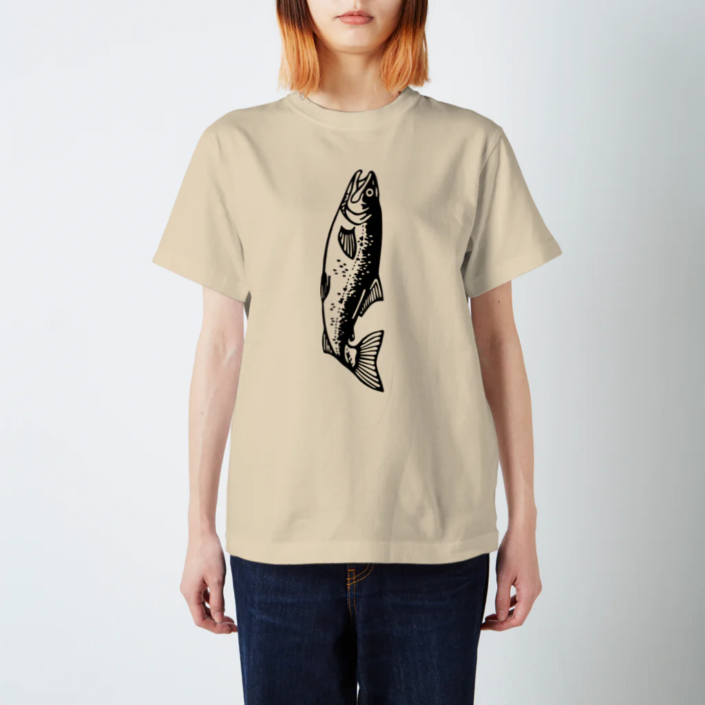 山口木材店のSAKE/鮭 no.1 Regular Fit T-Shirt