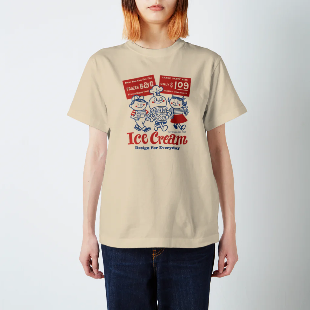 Design For EverydayのアイスクリームBoy&Girl☆アメリカンレトロ スタンダードTシャツ