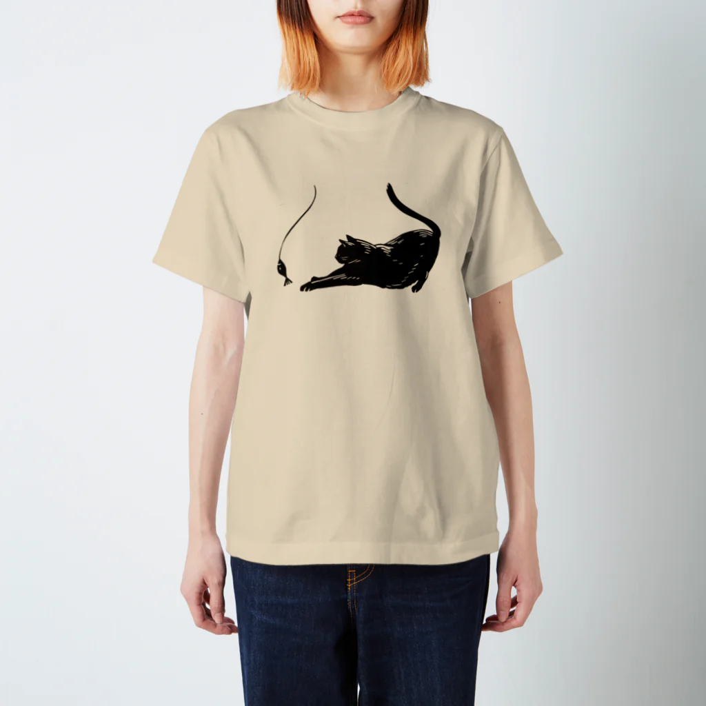 切り絵草太の猫釣り スタンダードTシャツ