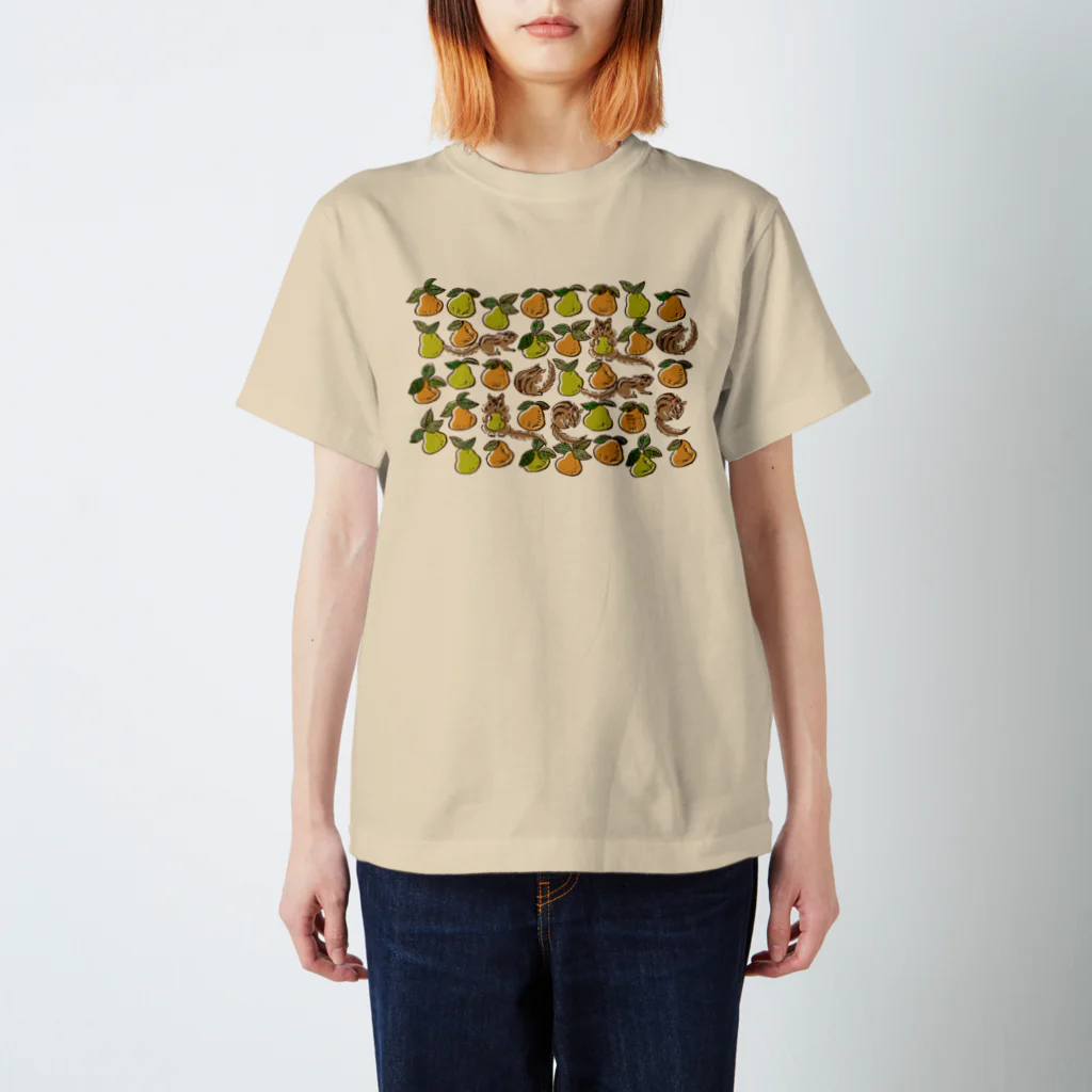 “little shop”福士悦子のシマリスと洋梨 Regular Fit T-Shirt