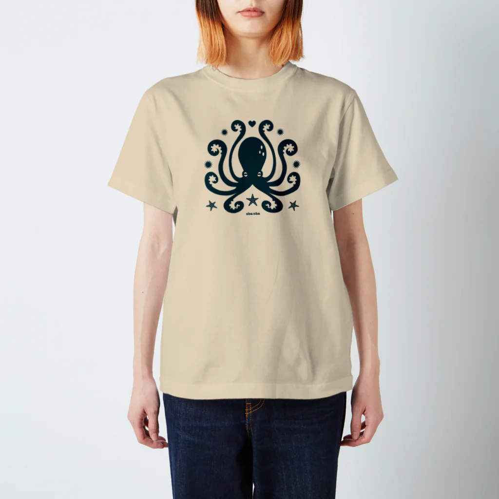 oba:obaの蛸印ブルー Regular Fit T-Shirt