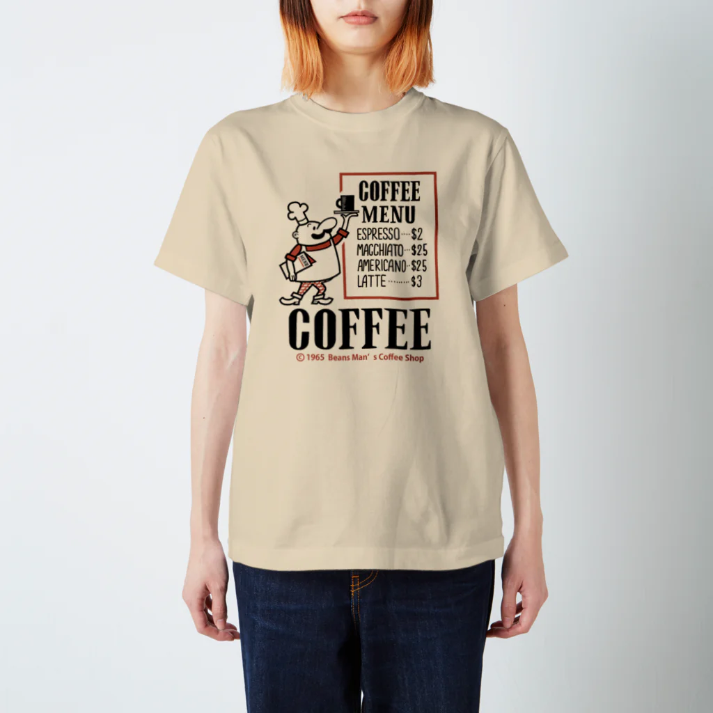 Design For EverydayのビーンズマンのCOFFEE SHOP スタンダードTシャツ