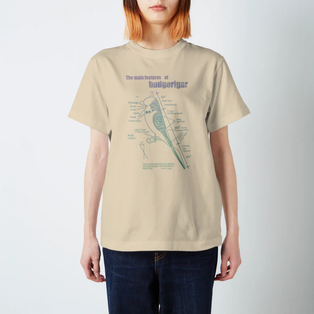 林山キネマのジャンボセキセイプロポーション/ミルクグラデ Regular Fit T-Shirt