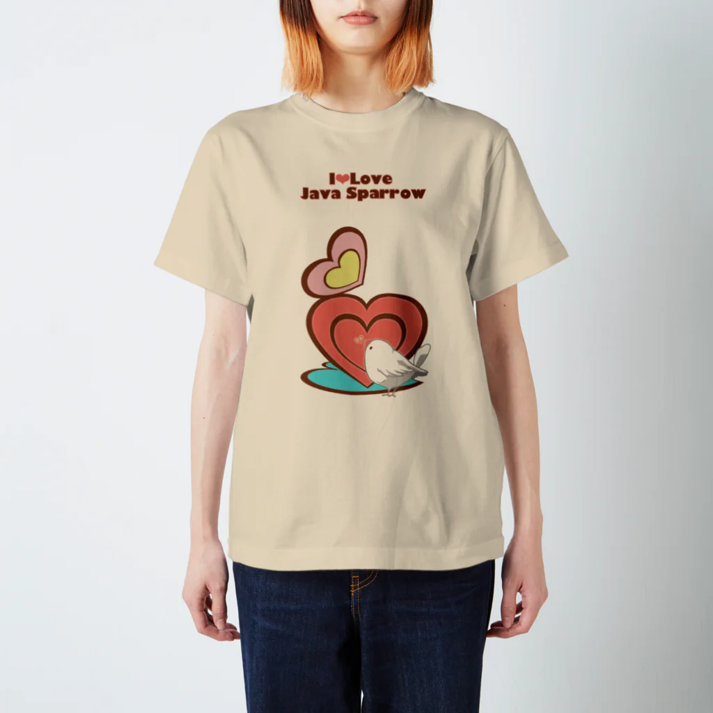 ゆ(　˙-˙　)ゆのI♡Love白文鳥 Regular Fit T-Shirt