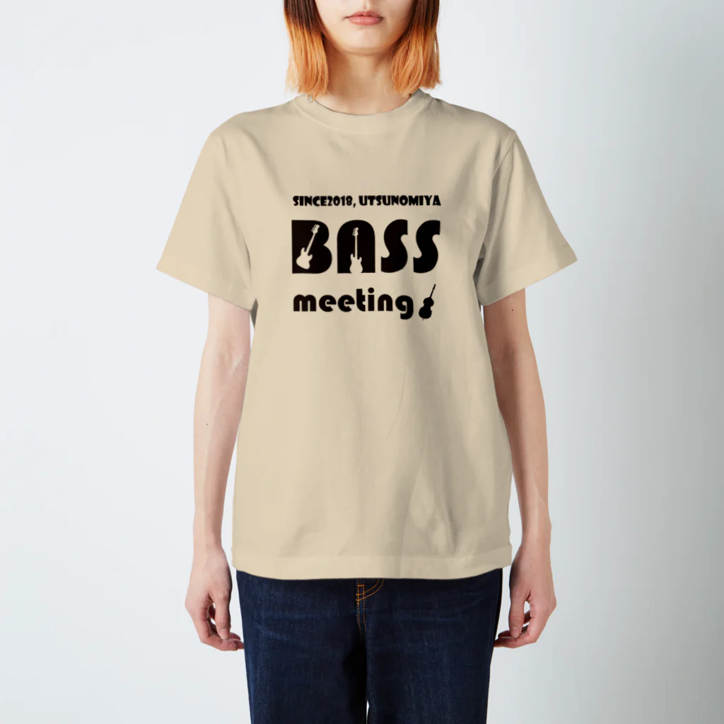 ベース会ONLINE SHOPのBASS MEETING 1（黒ロゴ） スタンダードTシャツ