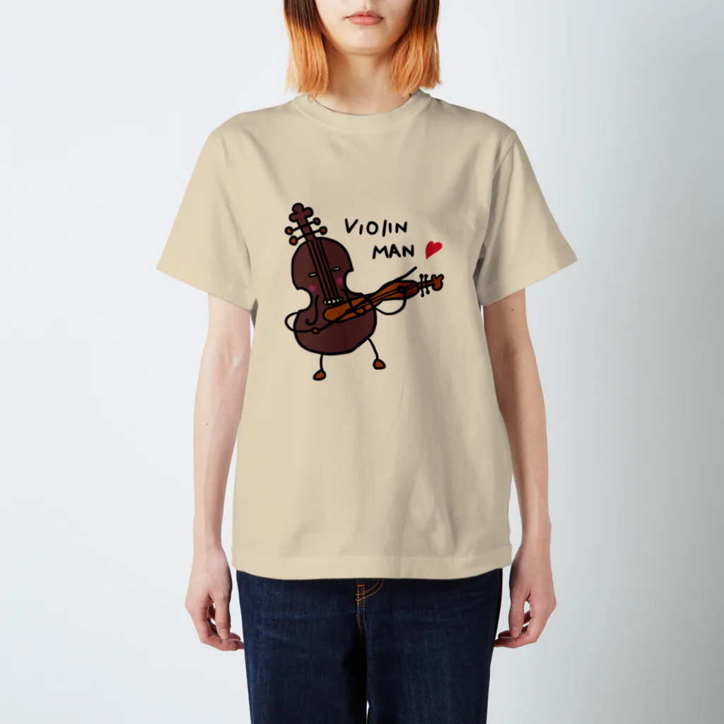 yukashanyのばいおりんマン スタンダードTシャツ