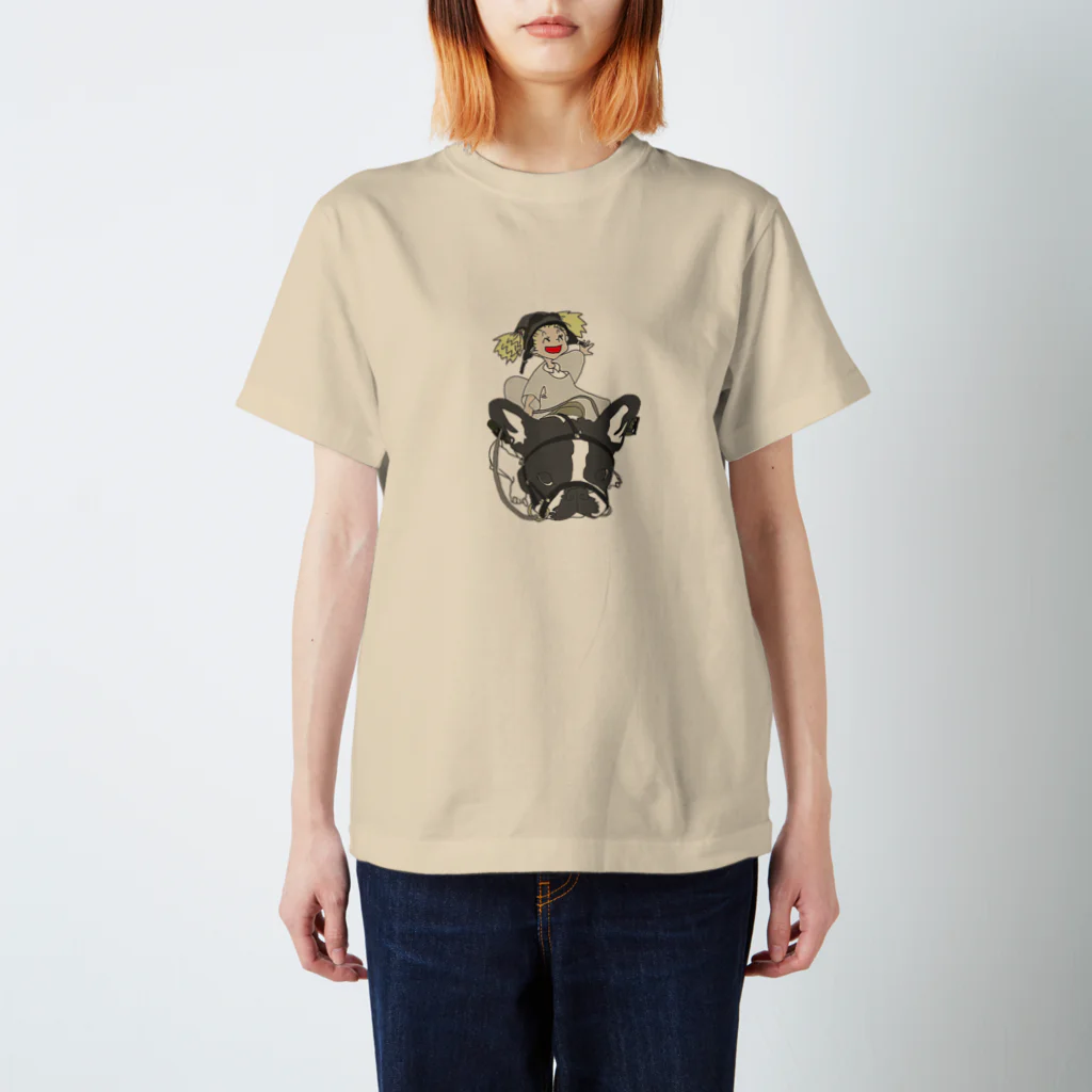 ★いろえんぴつ★の犬と少女 Regular Fit T-Shirt