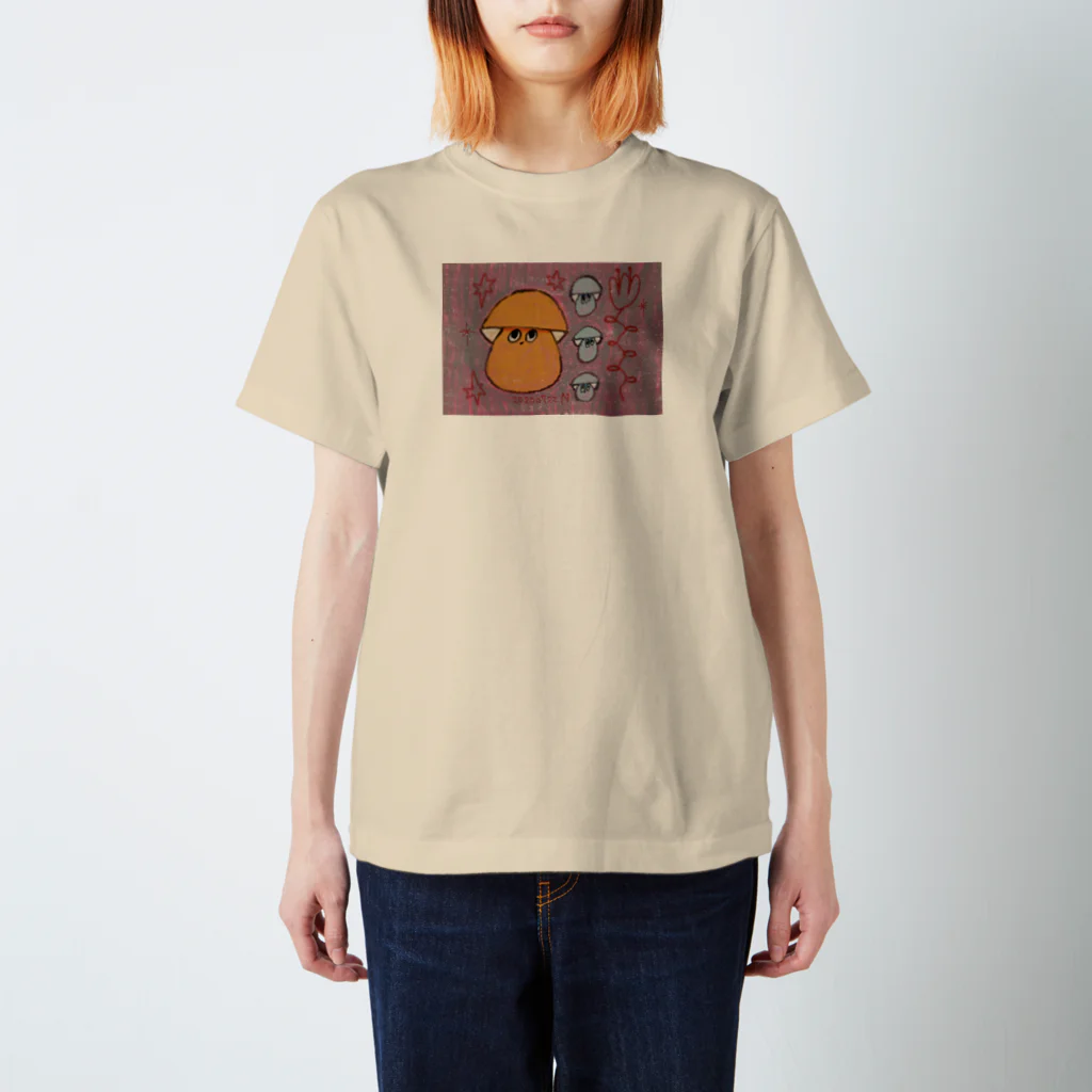 OKOME byNatsumiのクレヨンぽいキノコ絵 スタンダードTシャツ