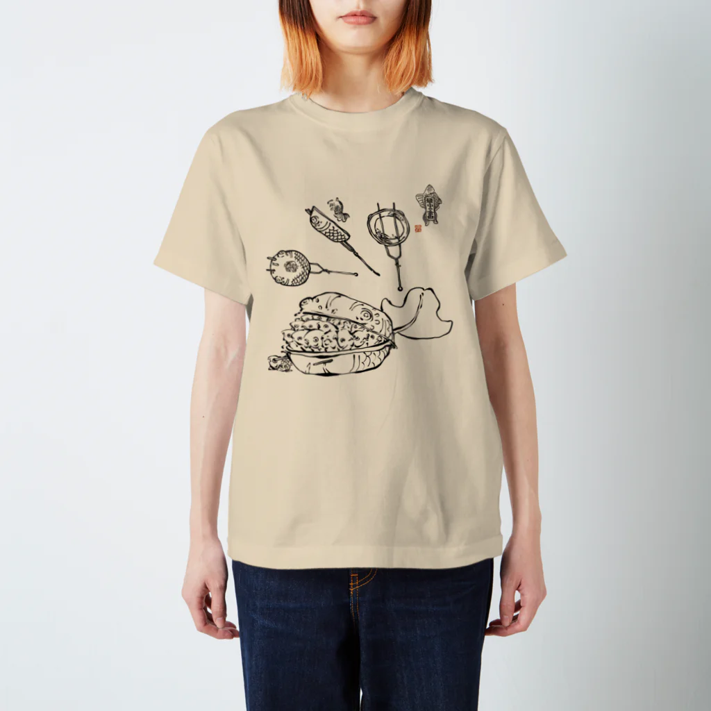 花日和 畳の最中の金魚 スタンダードTシャツ