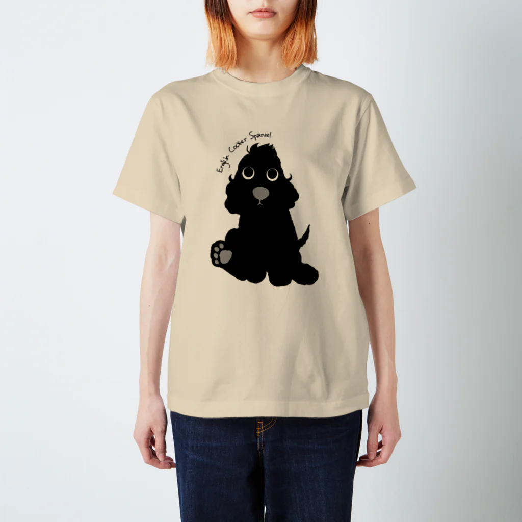 ごまいちのパピコッカー（ブラック） スタンダードTシャツ