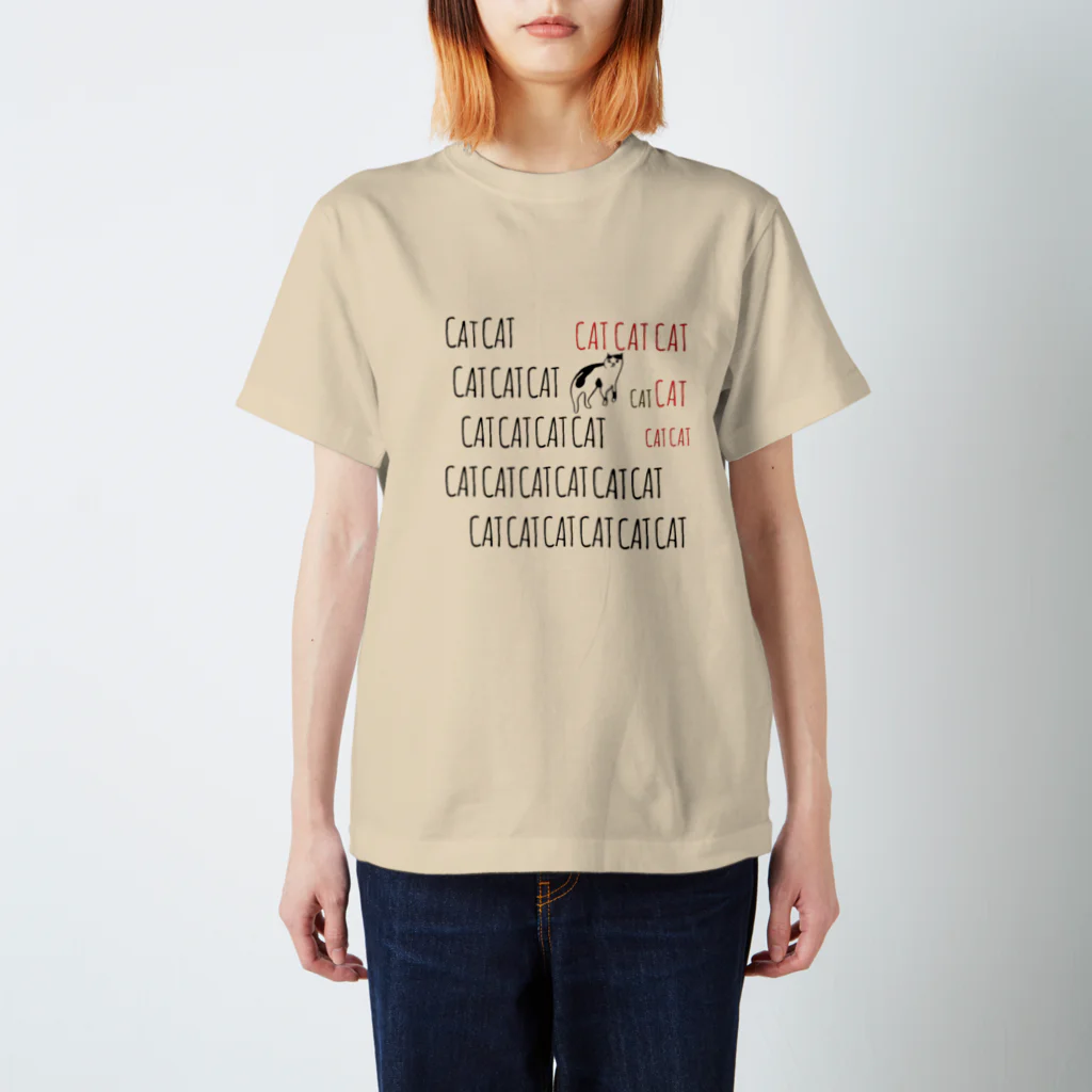 hibinecoのcatcatヅラcat Regular Fit T-Shirt