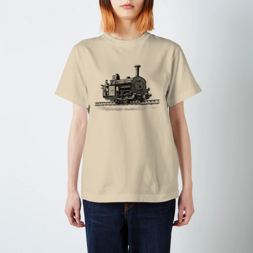 古書　天牛書店の汽車＜アンティーク・プリント＞ スタンダードTシャツ