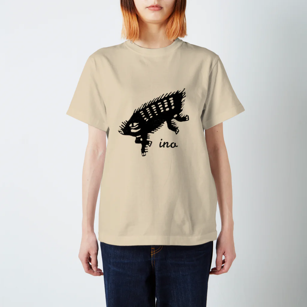 mizuamechanの猪 スタンダードTシャツ