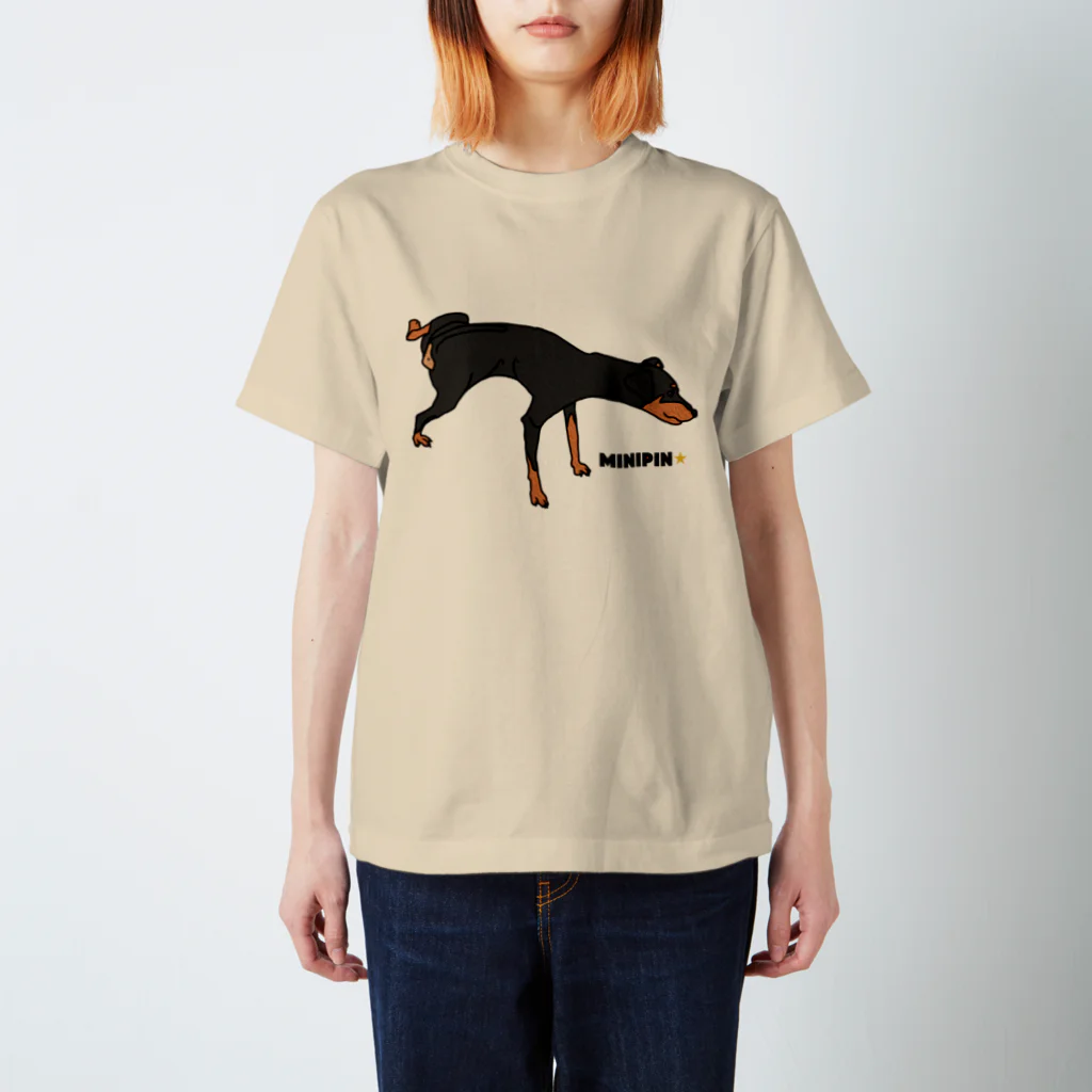 ミニピン クラブ minipin clubのミニチュアピンシャー ミニピン Miniature Pinscher minipin マーキング スタンダードTシャツ