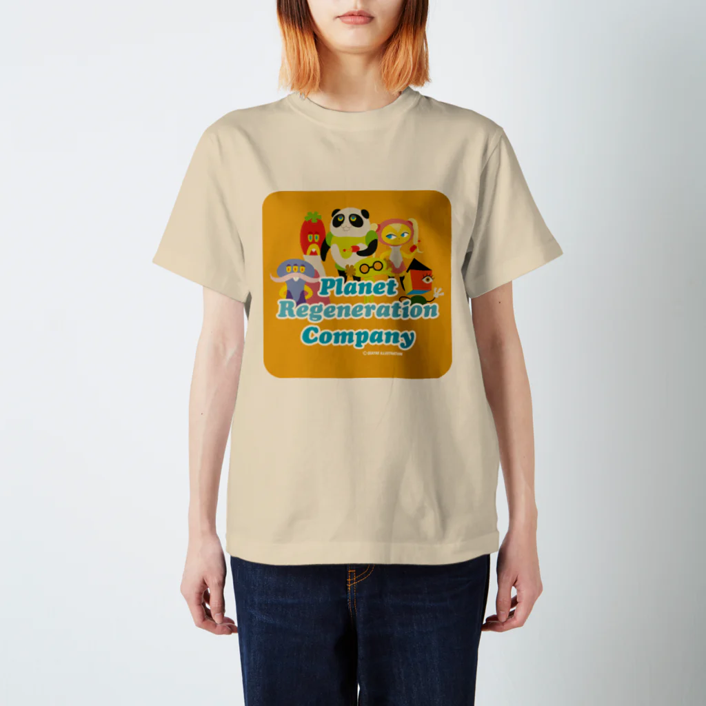 Quatre Illustrationの惑星再生カンパニー01 Regular Fit T-Shirt