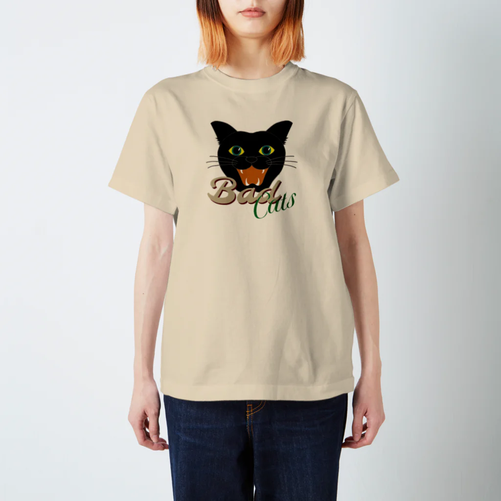 【ワル☆ネコ】の【ワル☆ネコ】クロちゃんロゴ Regular Fit T-Shirt