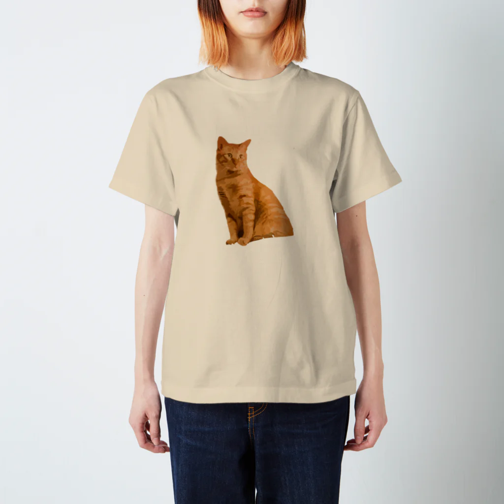 茶トラのエルメルのねこT シンプルな茶トラ スタンダードTシャツ