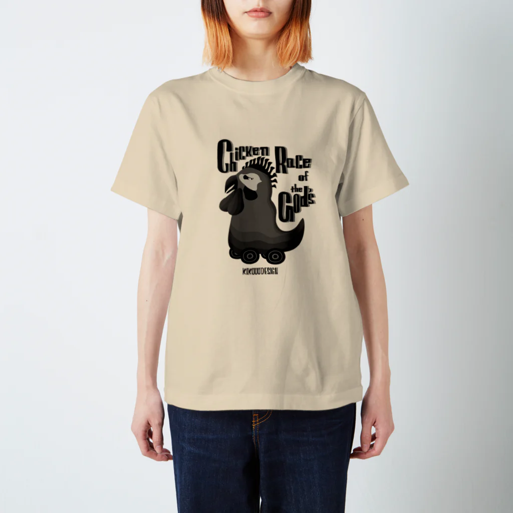 KIKUUUDESIGNの神々のチキンレース Regular Fit T-Shirt