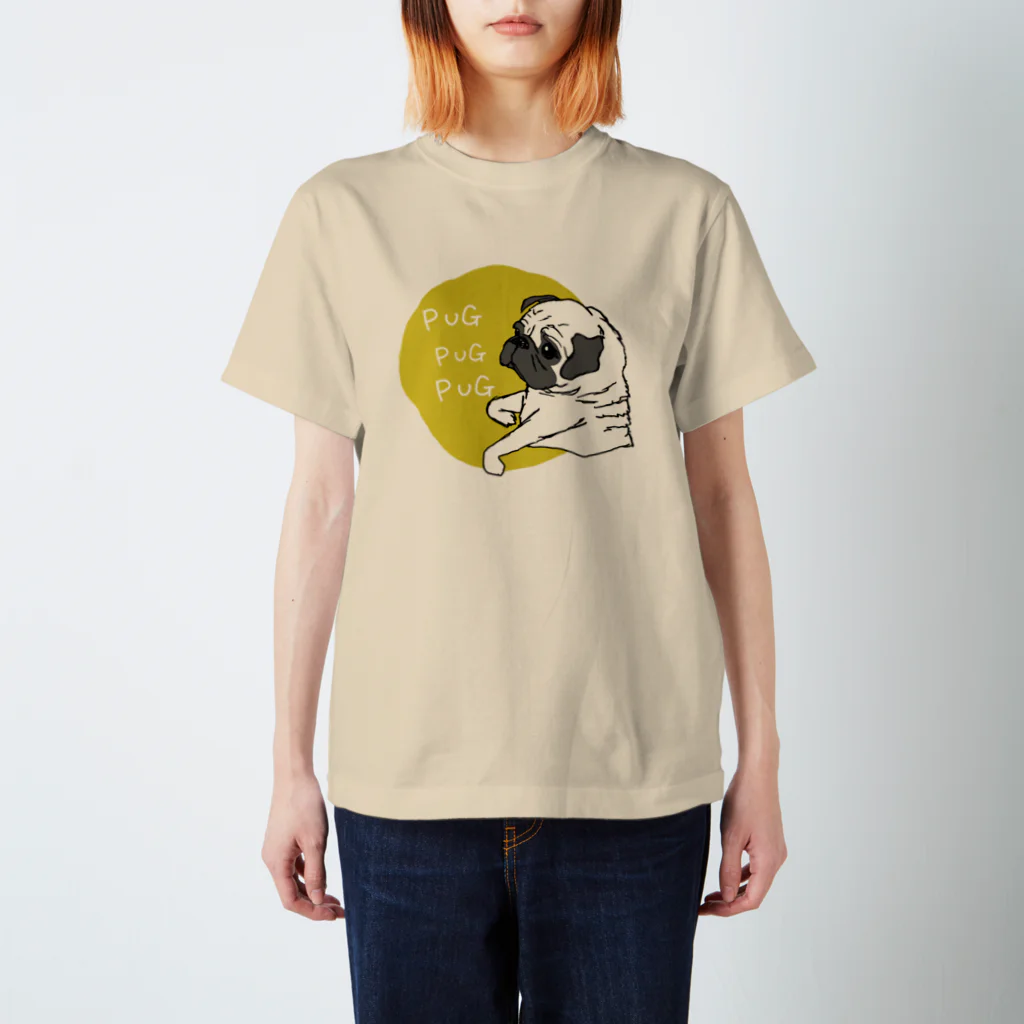 Ayumi HIdakaのPUGPUGPUG フォーン✖️イエロー スタンダードTシャツ