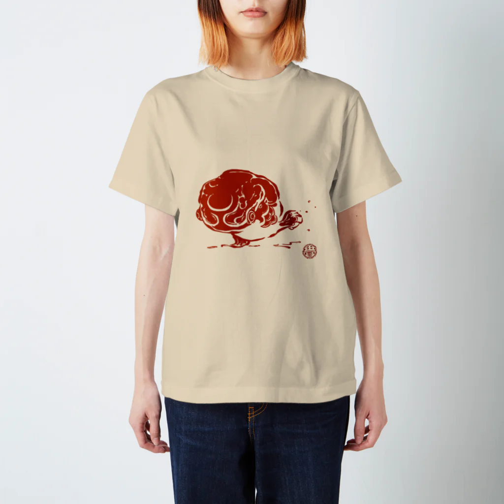 花日和 畳のびっちょん金魚(赤) Regular Fit T-Shirt