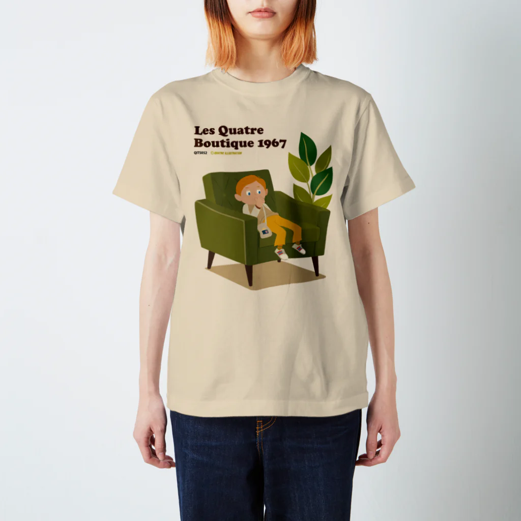 Quatre IllustrationのLQB1967_10_退屈 Regular Fit T-Shirt