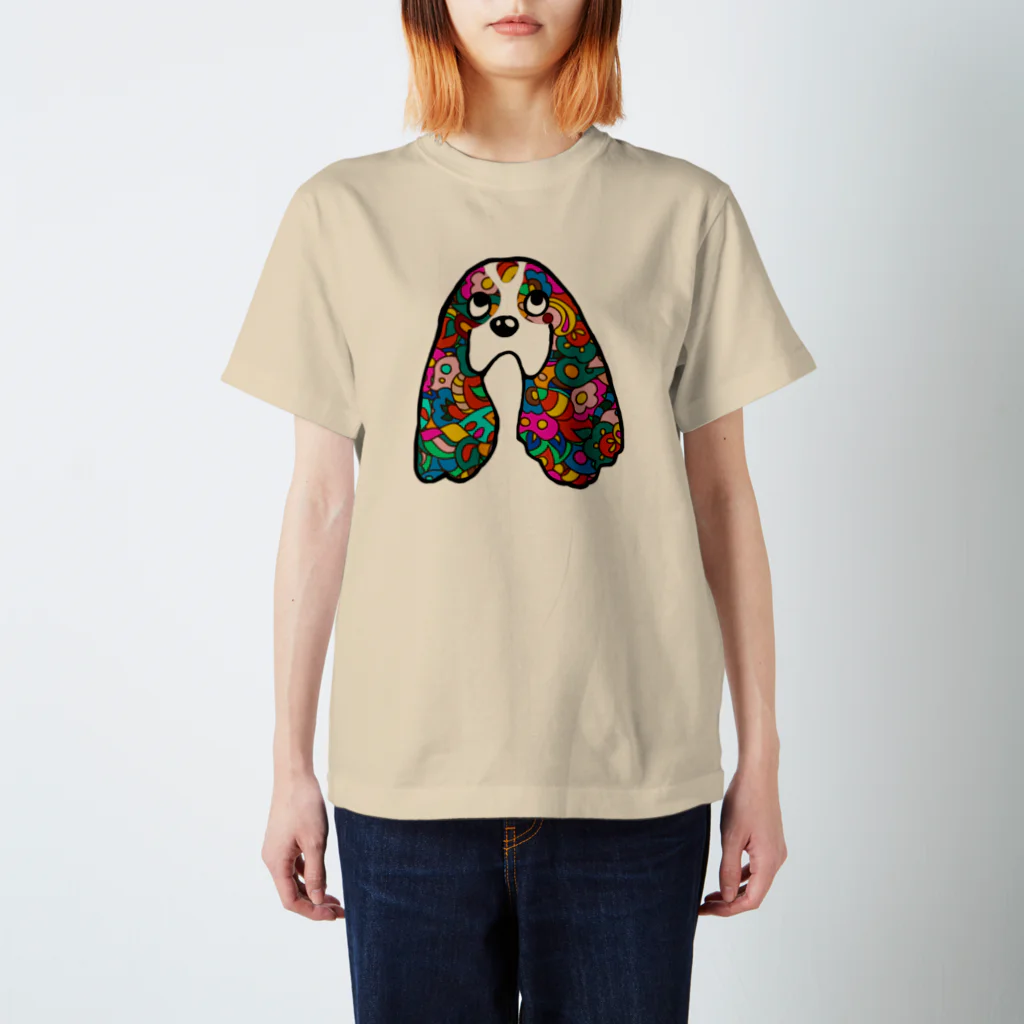 Familyのキャバリア Family＊cavalier_T (psychedelic_A) Regular Fit T-Shirt