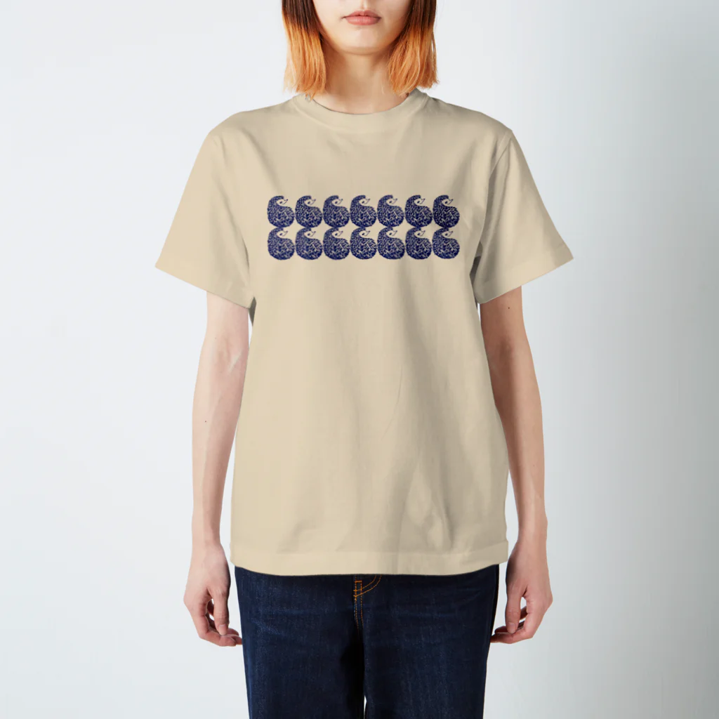 アントの振り返りhedgehog青 Regular Fit T-Shirt