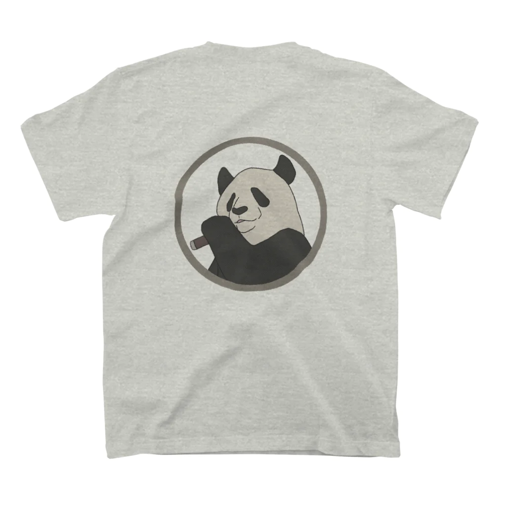 日日チドリのPANDA スタンダードTシャツの裏面