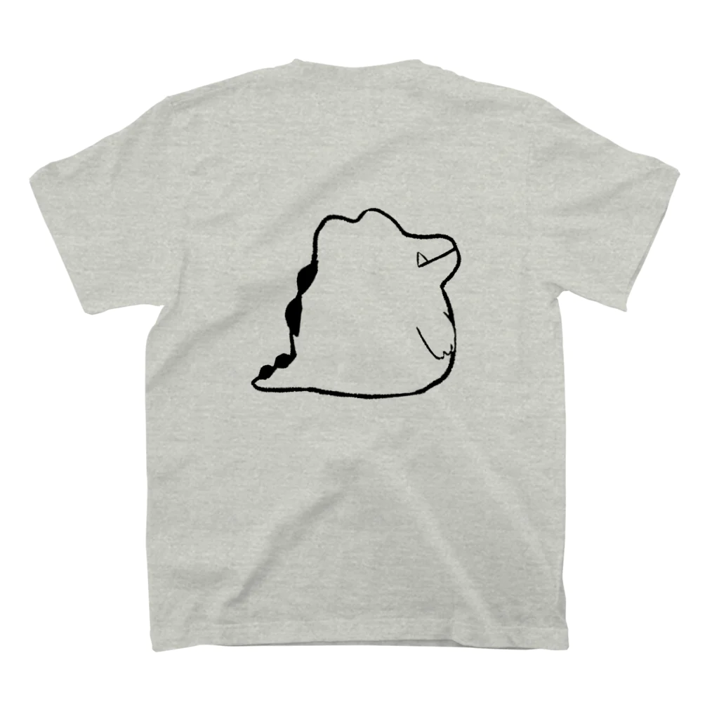 わりとせまいショップのblobwani(モノトーン) スタンダードTシャツの裏面