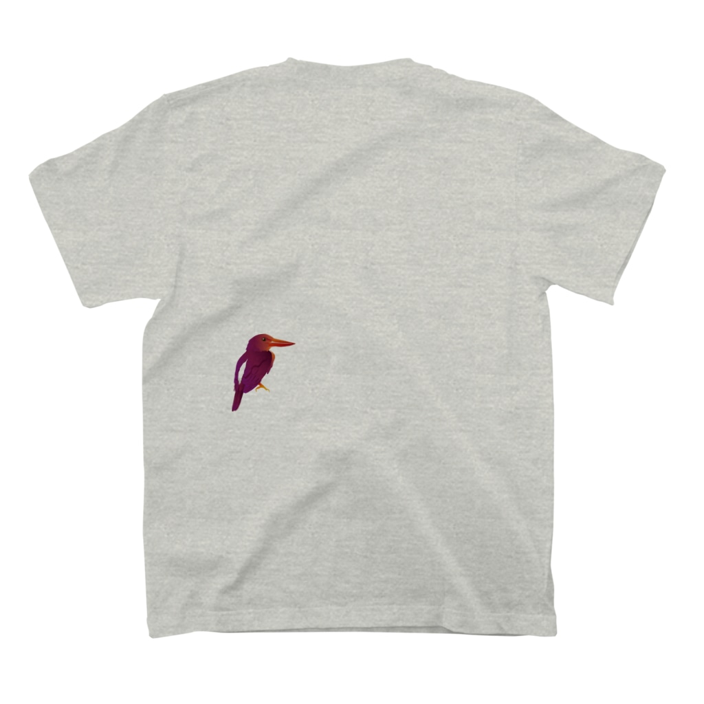 ひねもす屋　2号店のリュウキュウアカショウビン Regular Fit T-Shirtの裏面