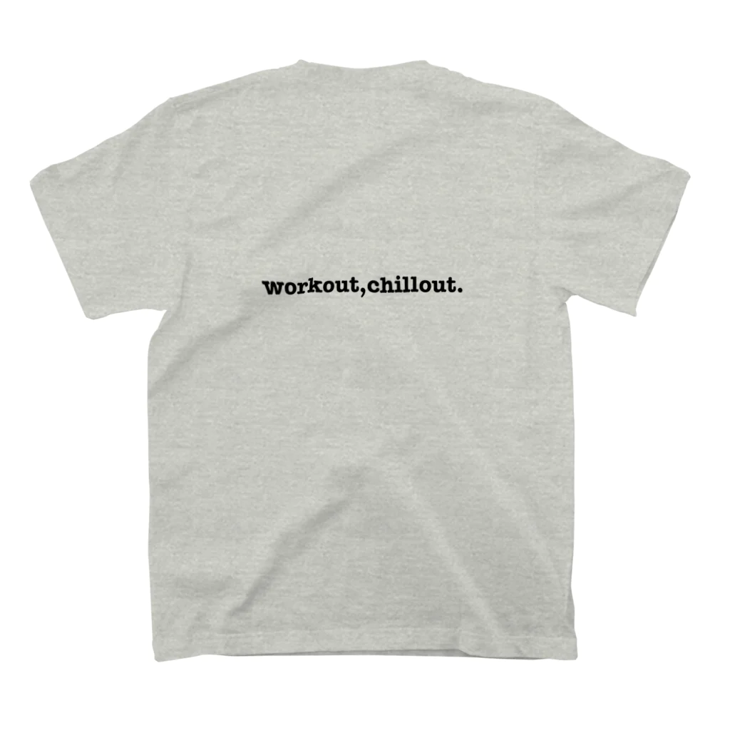 workout,chillout.のwo,co. squat  スタンダードTシャツの裏面