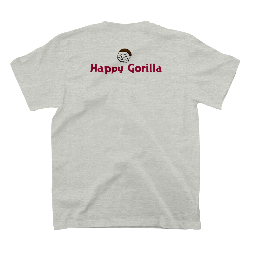 HappyGorillaのハッピーゴリラ　祖父母 スタンダードTシャツの裏面