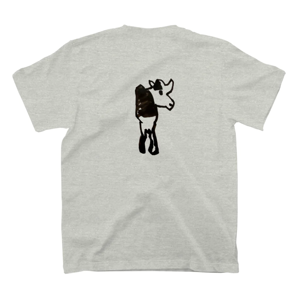 sucre usagi (スークレウサギ）のモウ〜 Regular Fit T-Shirtの裏面