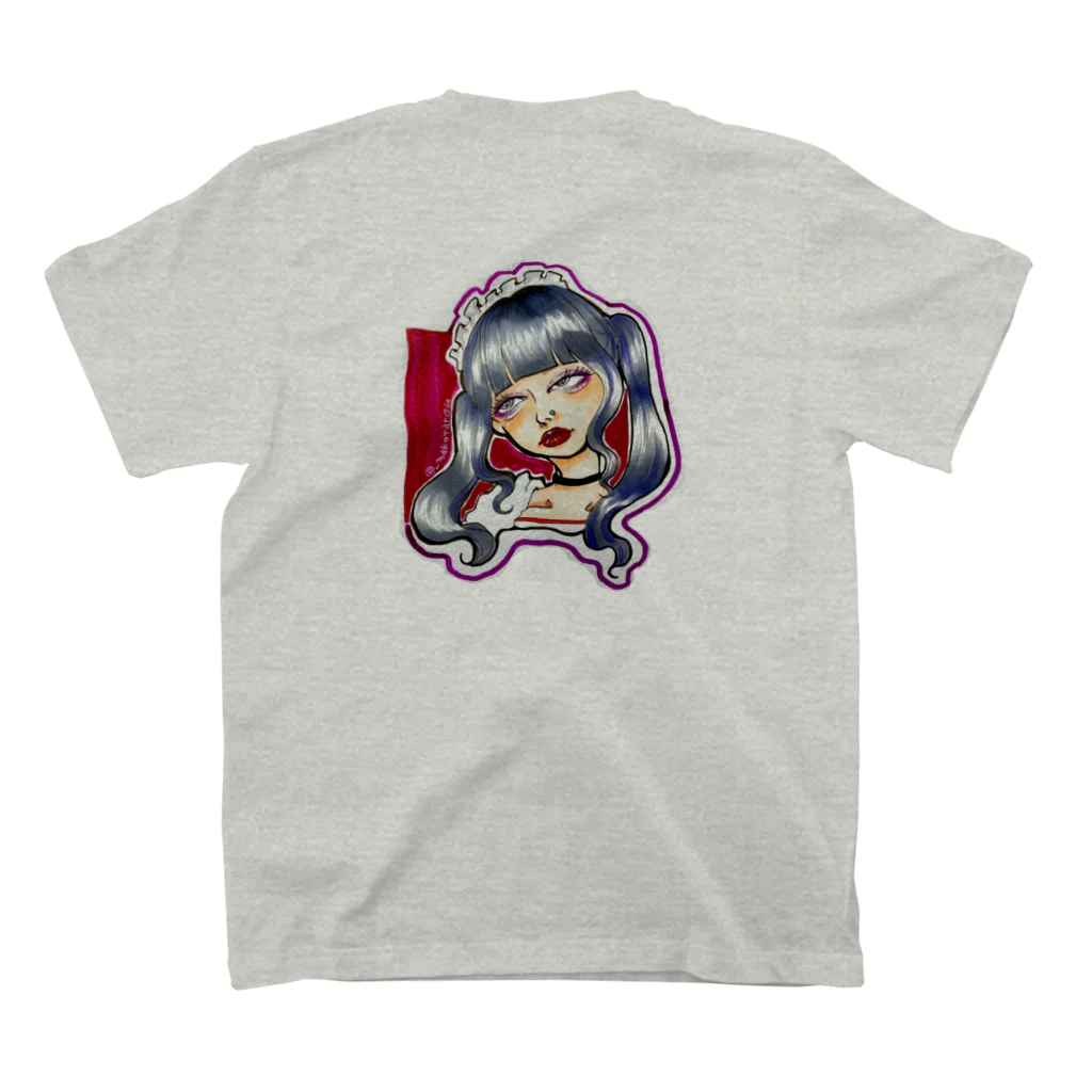 まこたろうのやさぐれメイドちゃん スタンダードTシャツの裏面