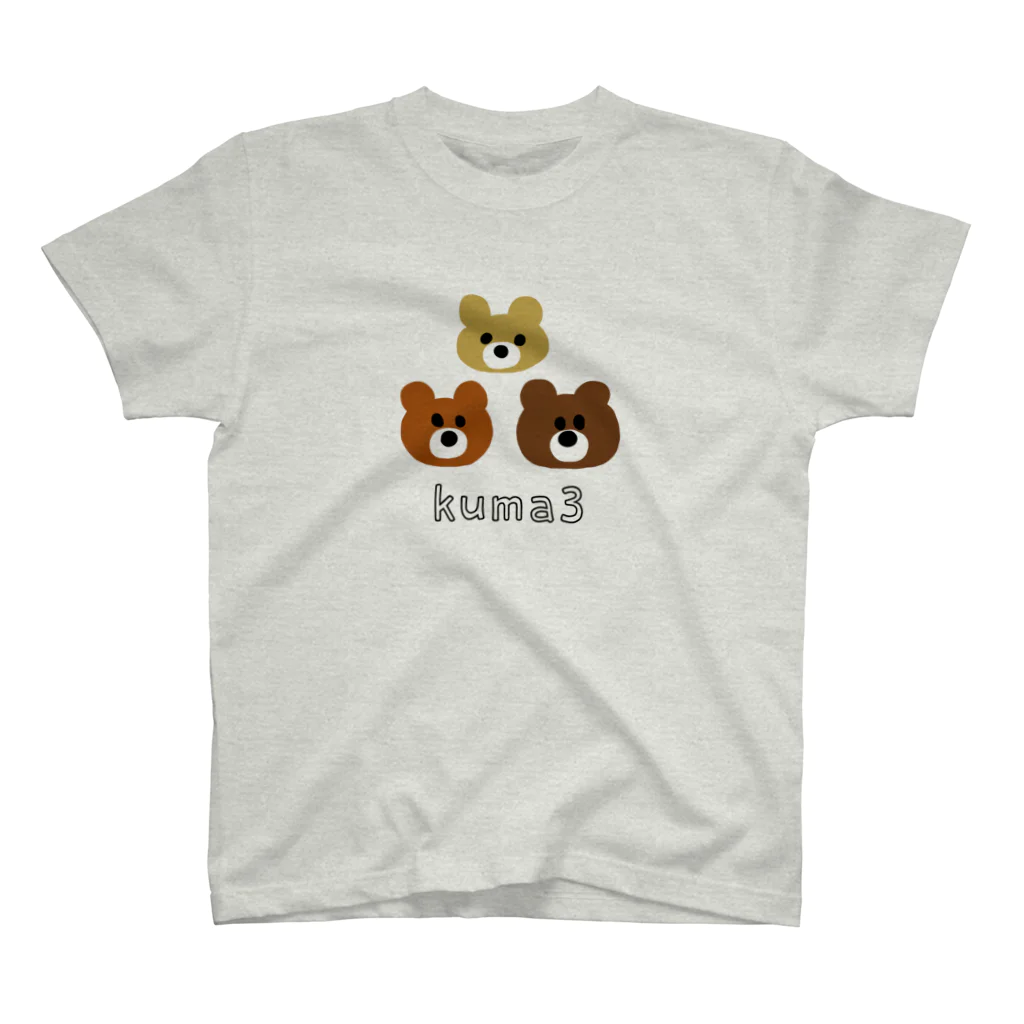 m-osachiのkuma3　くま スタンダードTシャツ