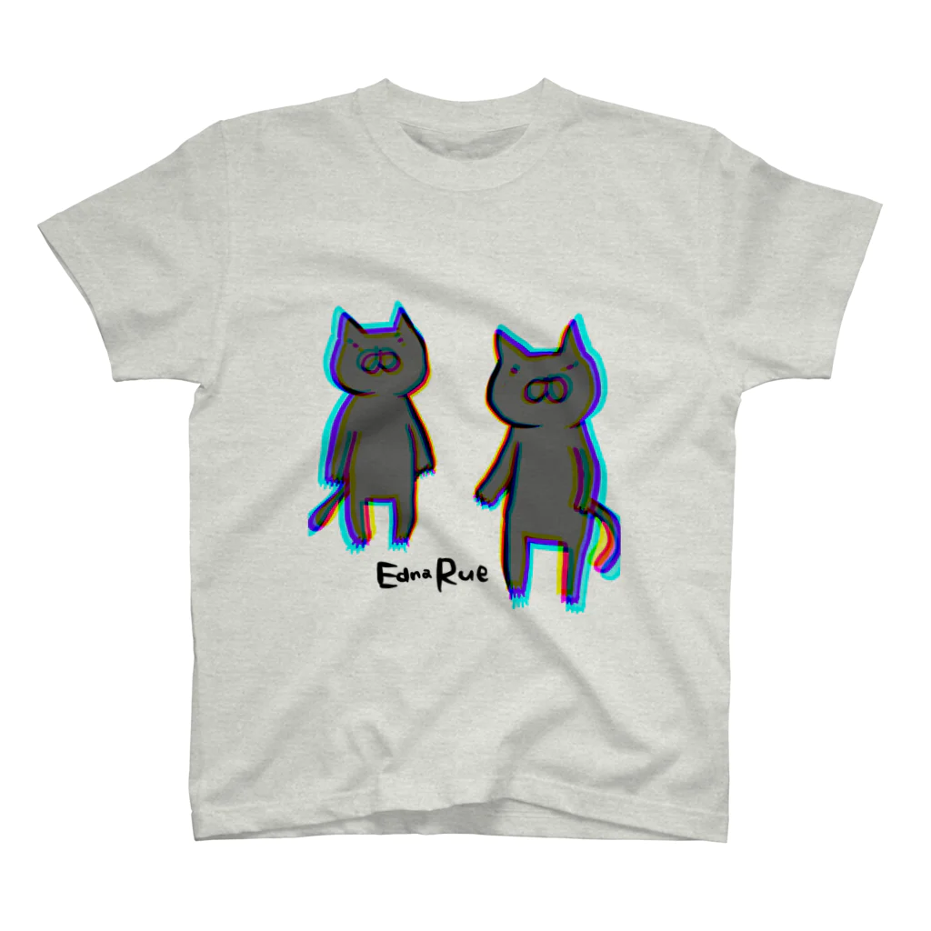 Edna_Rueのちょっとチカチカするえどねこ Regular Fit T-Shirt