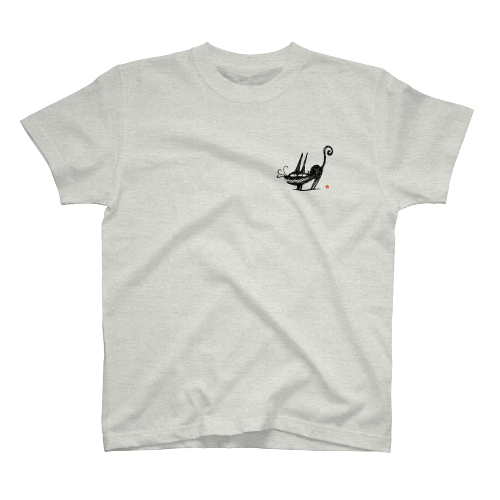 ittekiのポーの黒猫 Regular Fit T-Shirt
