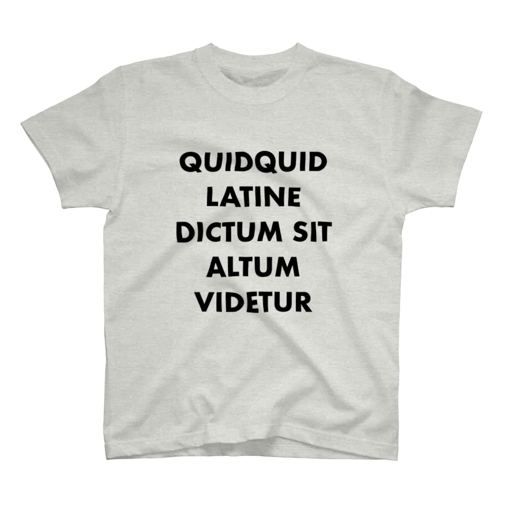 susisuのQUIDQUID LATINE DICTUM SIT ALTUM VIDETUR スタンダードTシャツ