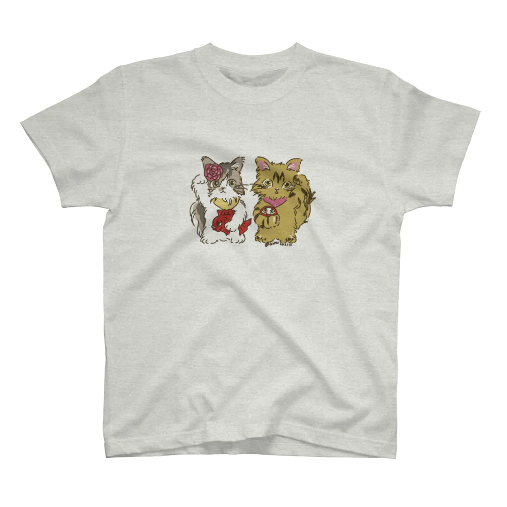 猫のきぬくんのお店の招き猫ちゃんたち Regular Fit T-Shirt