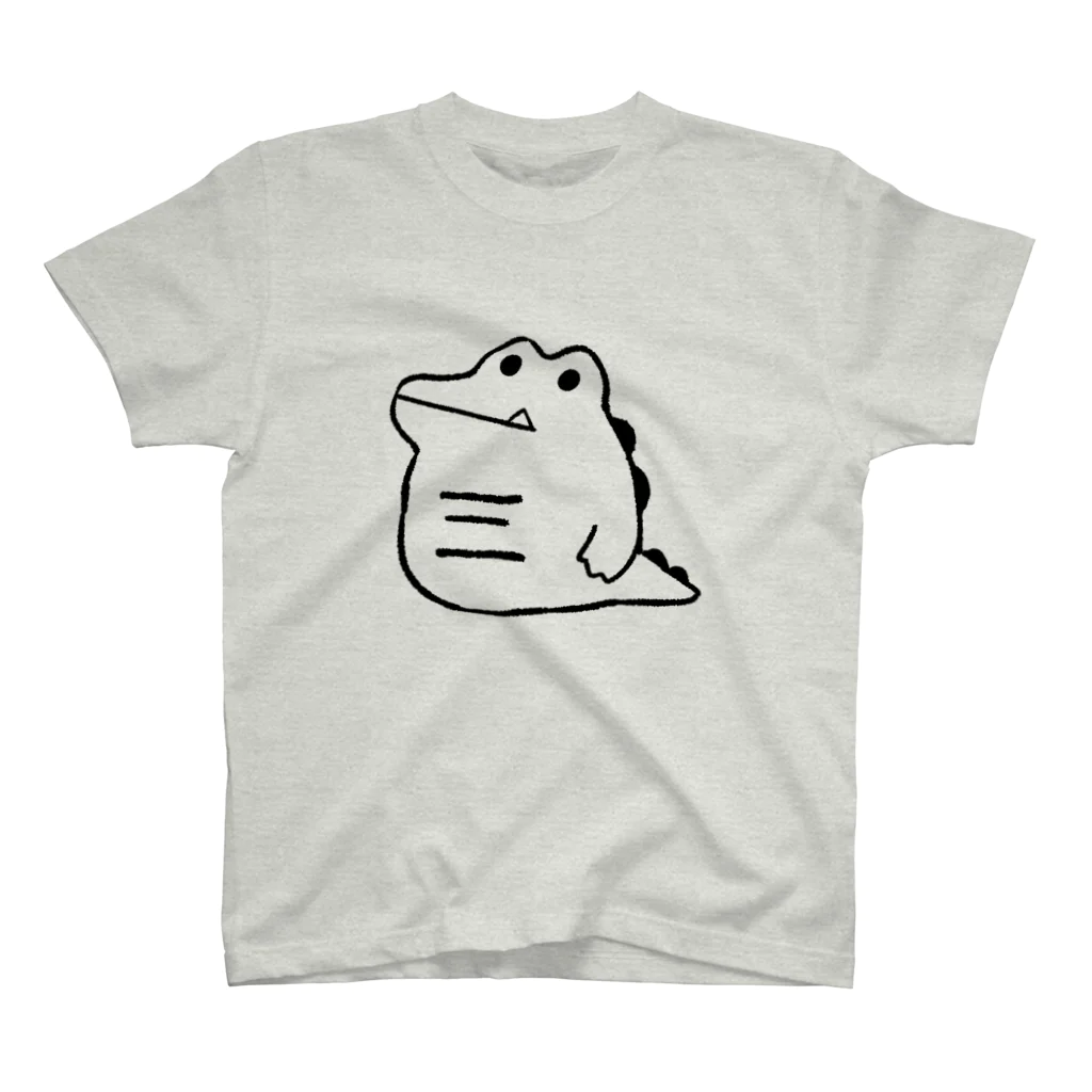 わりとせまいショップのblobwani(モノトーン) スタンダードTシャツ