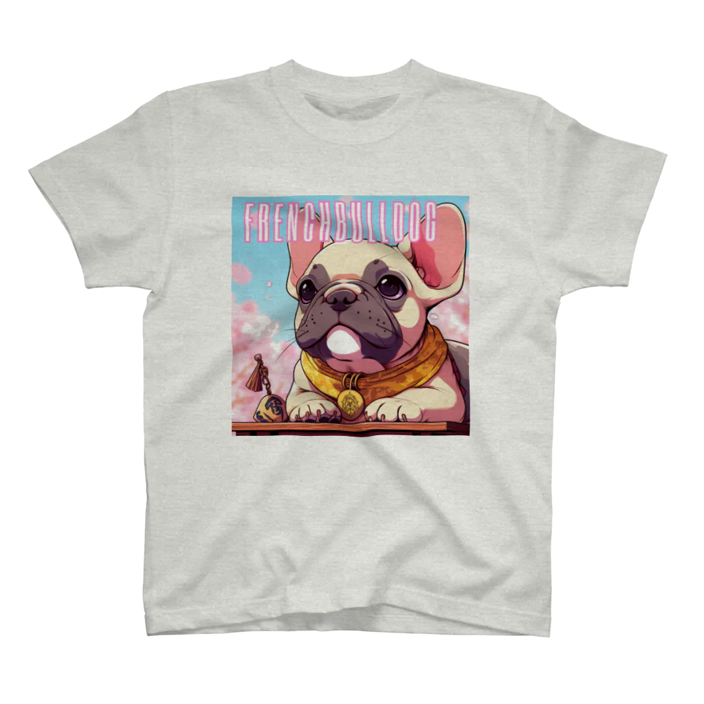 furebuhi　clubの桜舞うFrench　bulldog Regular Fit T-Shirt