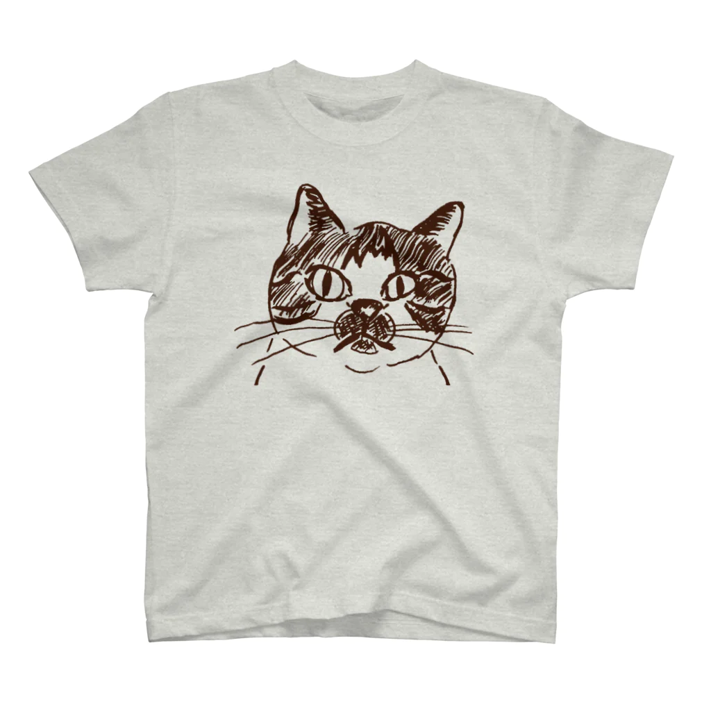 猫ねむりzzz..のブチ猫さん スタンダードTシャツ